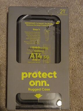 On Running Rugged Case for Samsung Galaxy A14 5G - Black with Yellow Accents